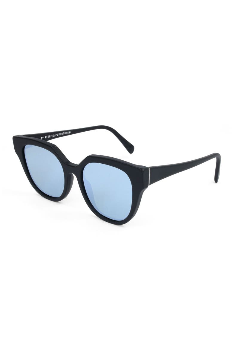 53mm Cat Eye Sunglasses, Alternate, color, BLACK