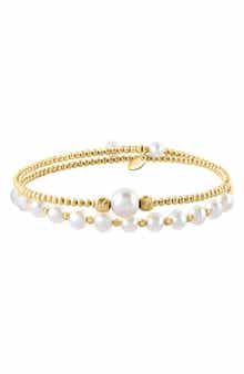 EFFY 14K Gold Beaded Freshwater Pearl Bracelet