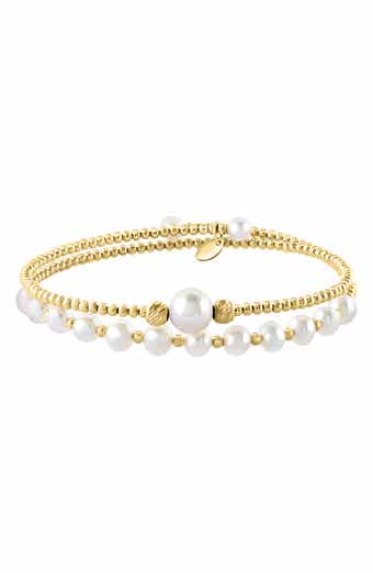 EFFY 14K Gold Beaded Freshwater Pearl Bracelet