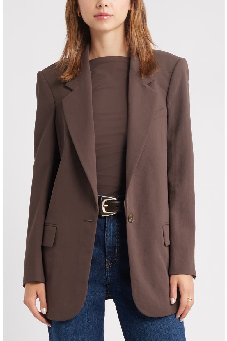 The Curator Relaxed Blazer, Main, color, BROWN SEAL