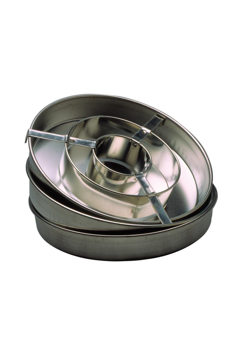 Checkerboard Cake Pan Set, 4-Piece Baking Kit with 3 Nonstick Pans and Batter Divider, Main, color, Black
