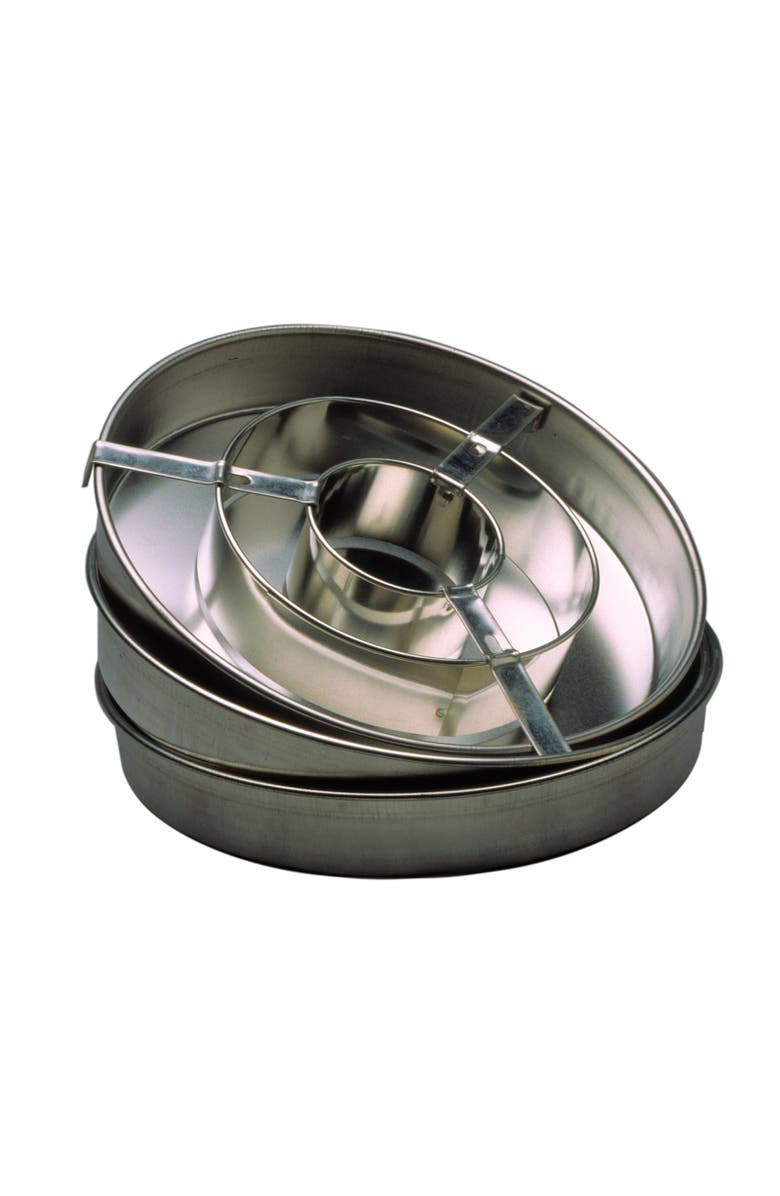 Norpro Checkerboard Cake Pan Set, 4-Piece Baking Kit with 3 Nonstick Pans and Batter Divider, Main, color, Black