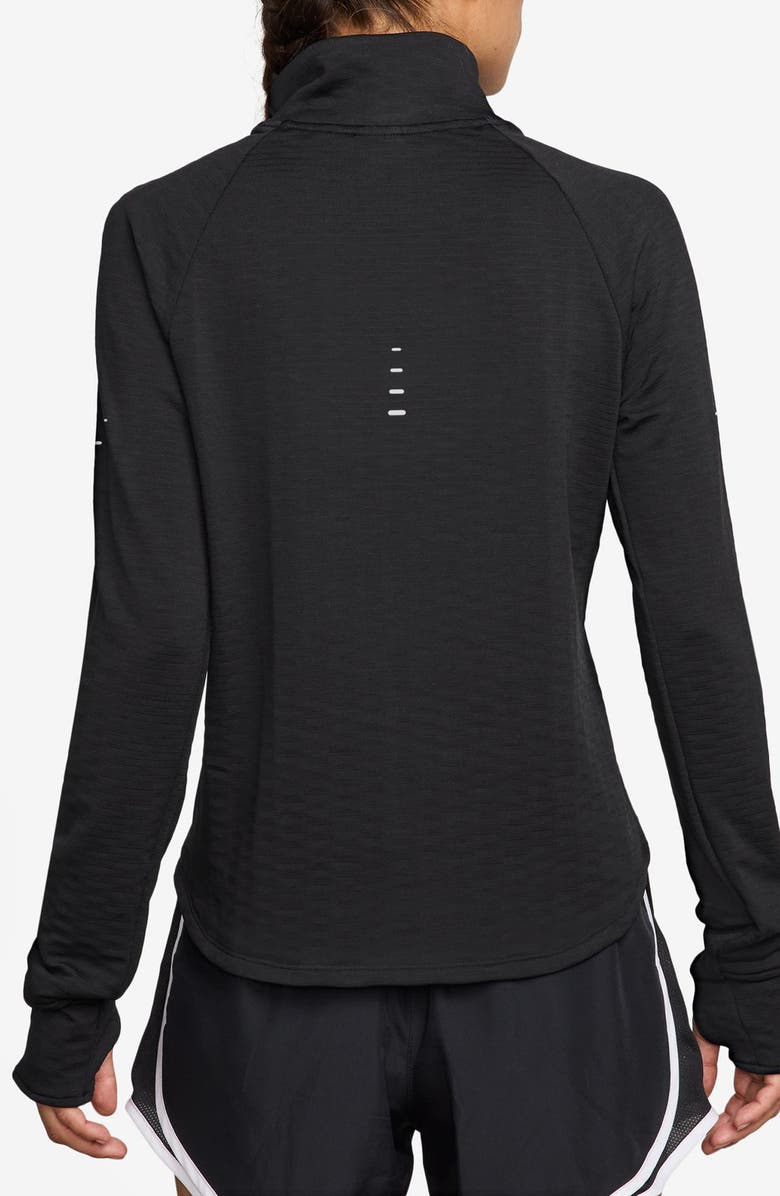 Nike Therma-FIT Swift Mock Neck Running Top, Alternate, color, 010 Black/ Refsil
