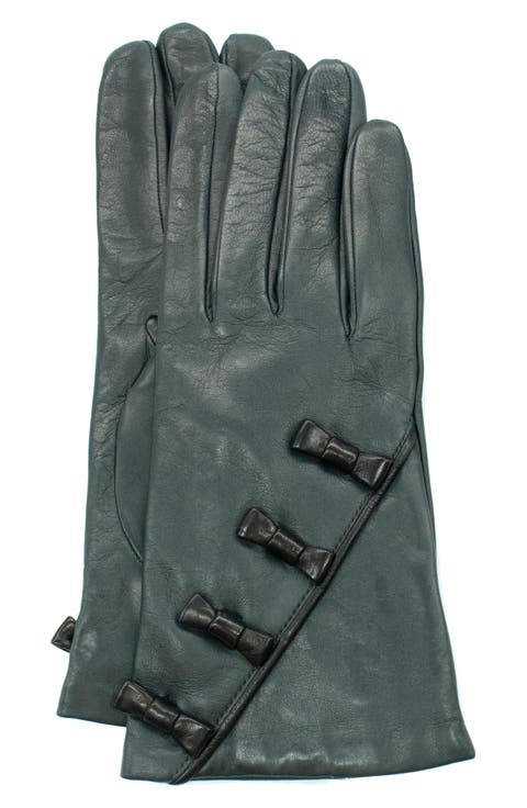Bow Leather Gloves