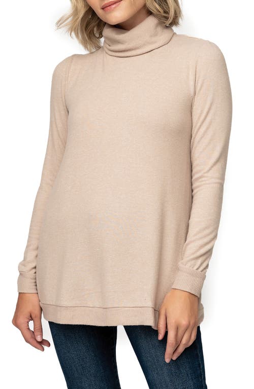Gibsonlook Cozy Crossover Back Tunic Sweater In Gray