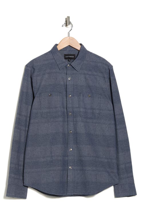 Lucky Brand Mason Plaid Dobby Button-up Shirt In Animal Print