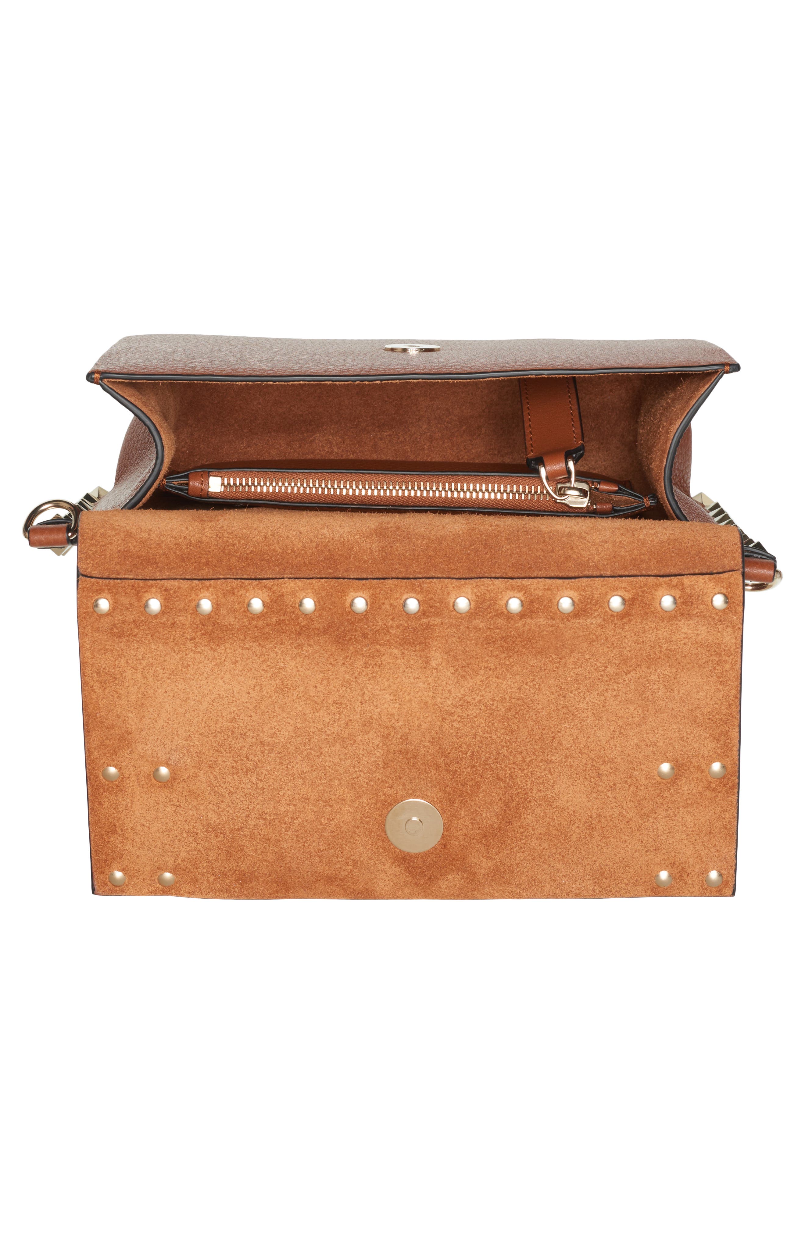 Valentino Garavani Small Rockstud Calfskin Leather Shoulder Bag, Alternate, color, 