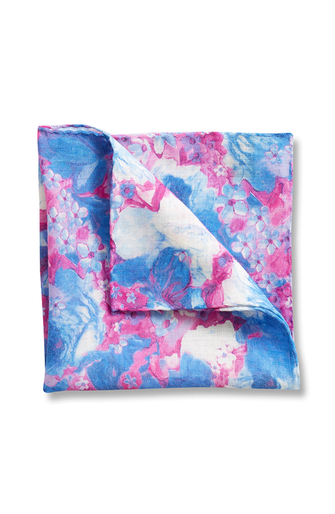 Boronia Silk Pocket Square