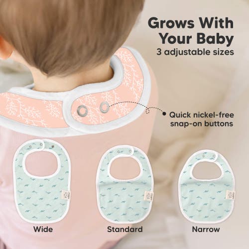Keababies 8-pack Baby Drool Bibs In Blue