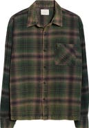 PacSun Plaid Flannel Crop Button-Up Shirt