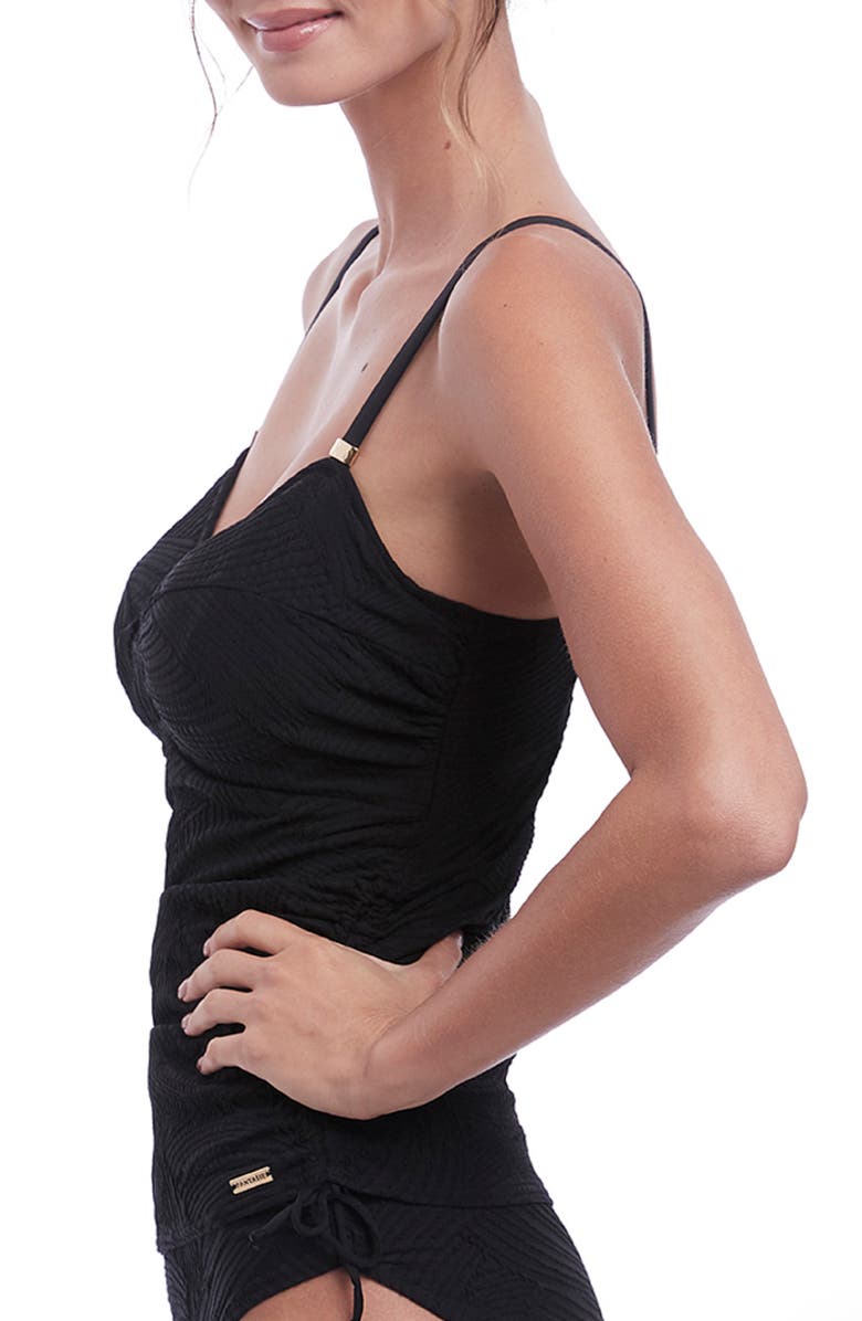 Fantasie Ottawa Underwire Twist Front Tankini Top, Alternate, color, Black