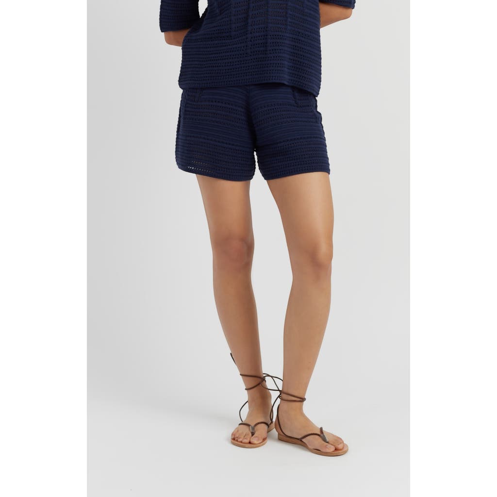 Chinti & Parker Cotton Crochet Short in Navy  product