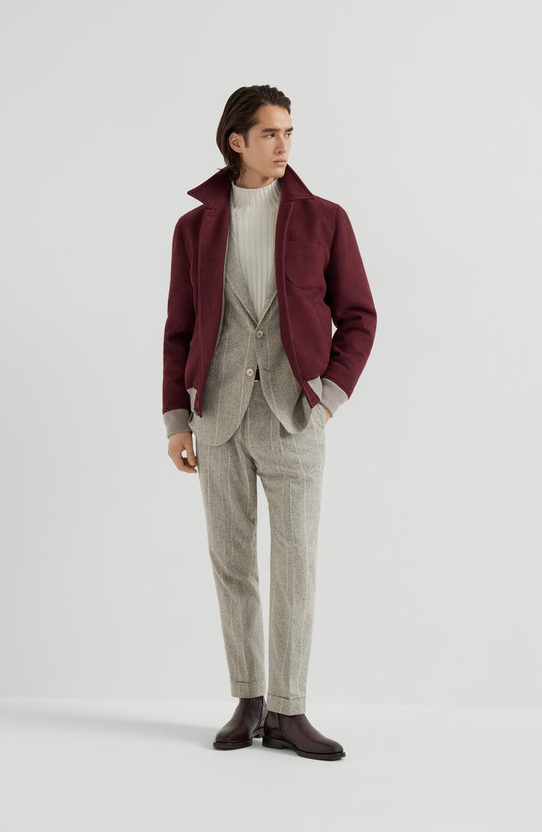 Brunello Cucinelli Deconstructed Cavallo blazer, Alternate, color, Salt