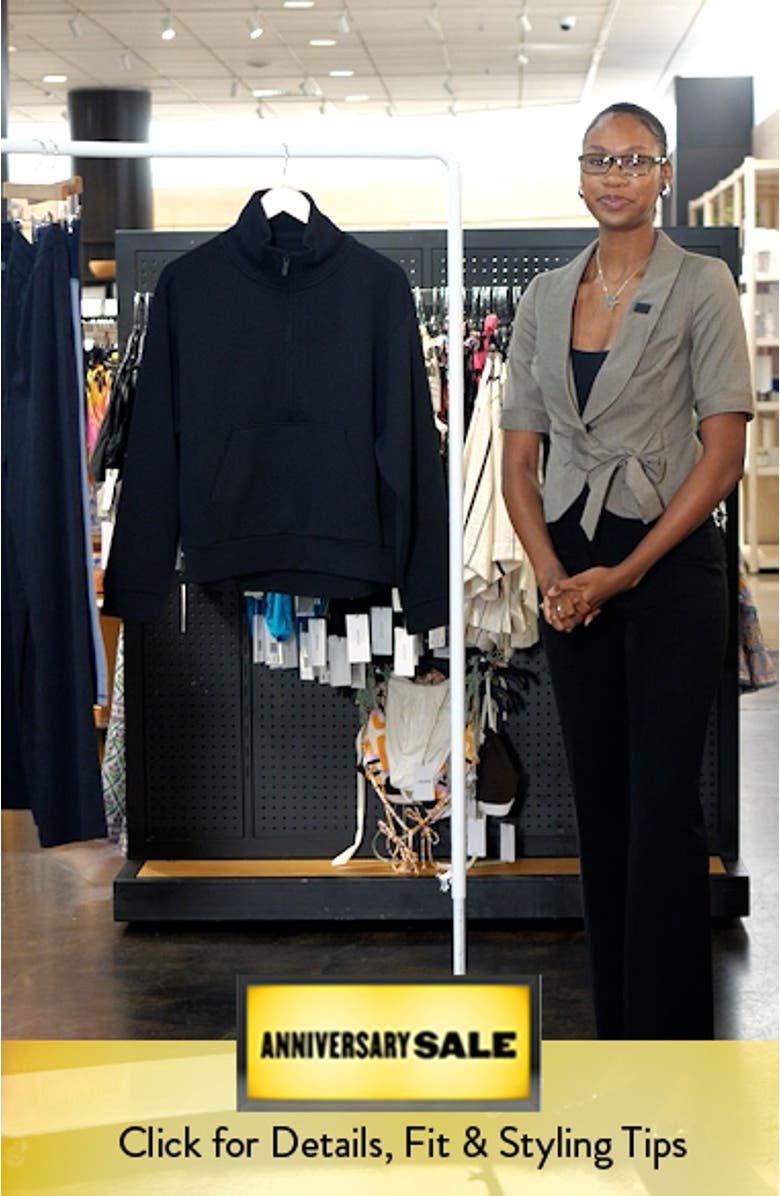 Textured Half Zip Pullover, sales video thumbnail