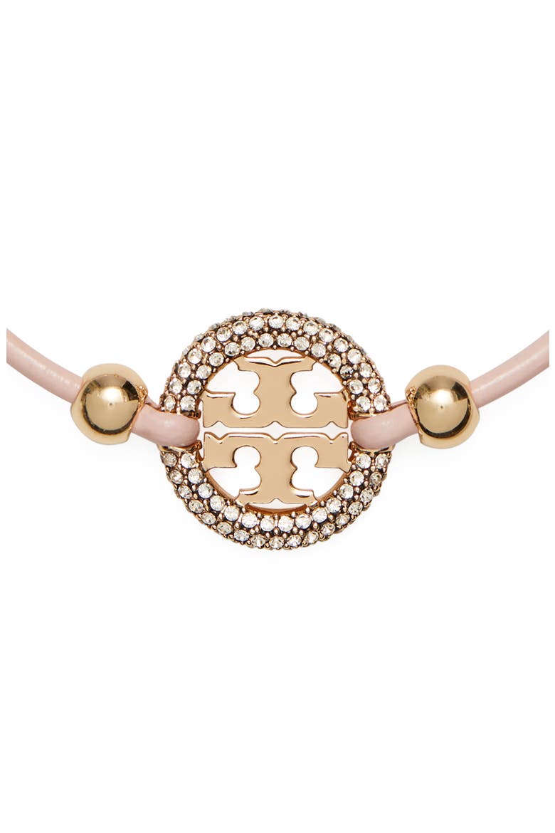 Miller Logo Medallion Slide Bracelet, Alternate, color, TORY GOLD / SPARKLE