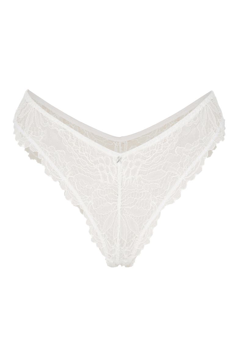 Romantic Corded Lace Brazilian Panties, Alternate, color, HAZY WHITE