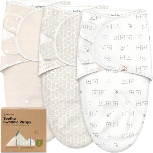 KeaBabies 3-Pack Soothe Swaddle Wraps in Bumbly at Nordstrom, Size Medium