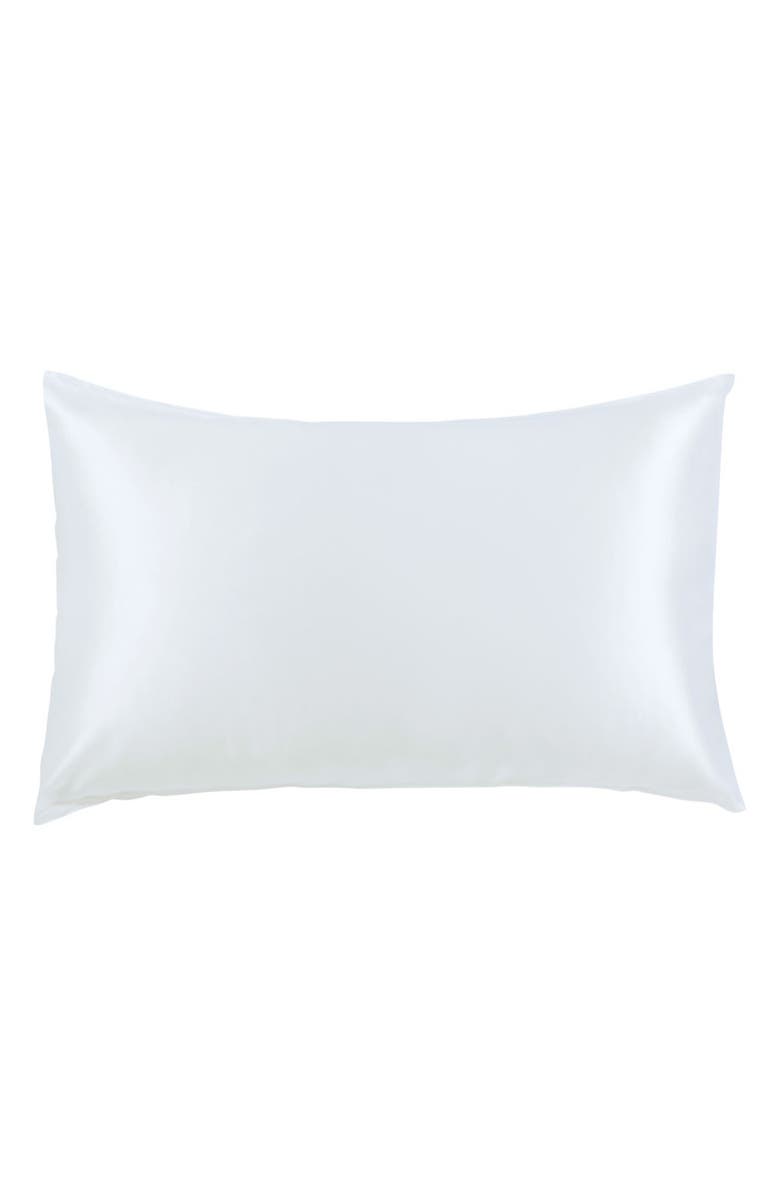 MELANGE HOME 100% Pure Mulberry Silk Pillow Case, Main, color, White