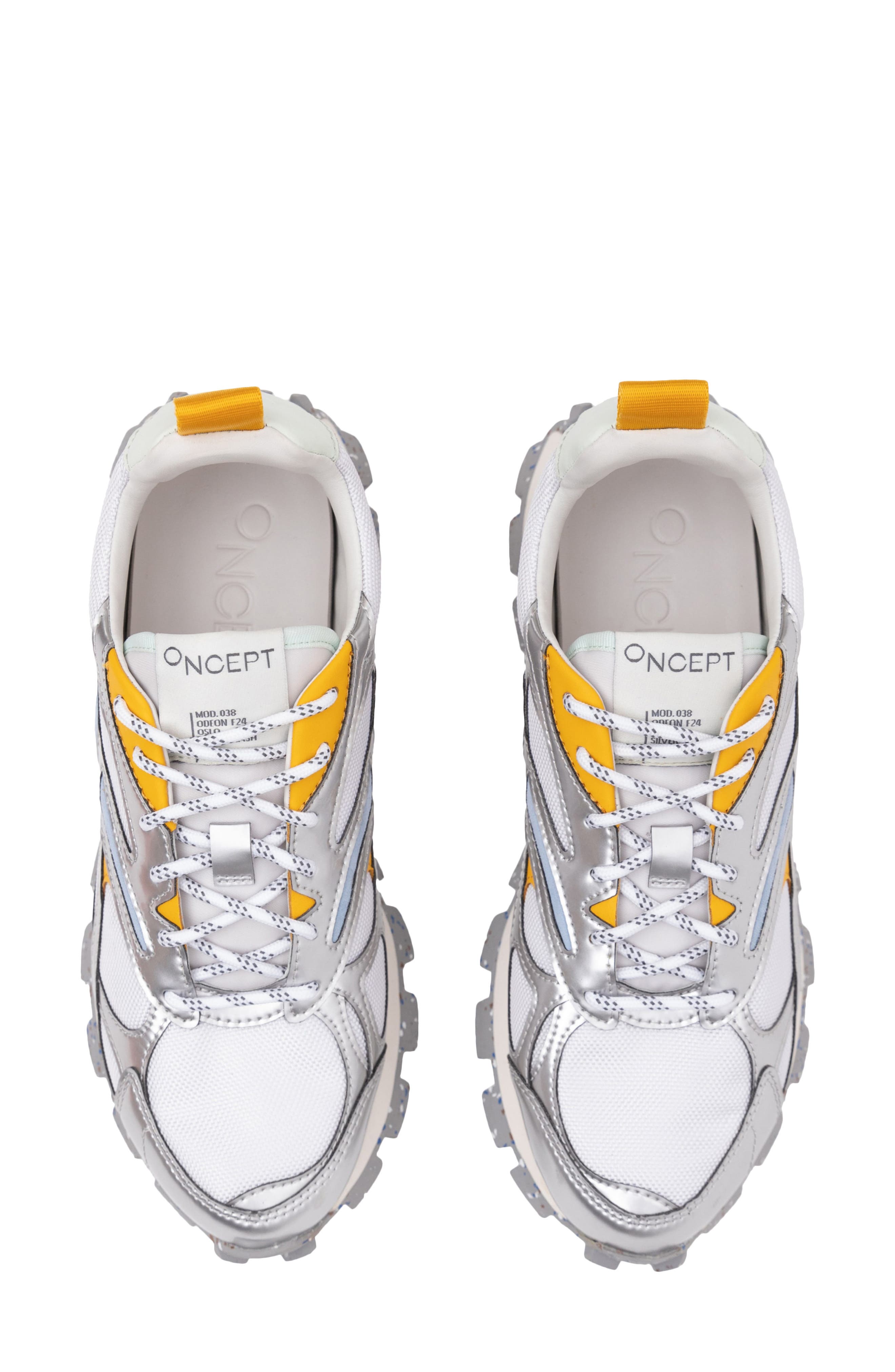 Oncept Oslo Lug Sole Sneaker, Alternate, color, Silver Flash