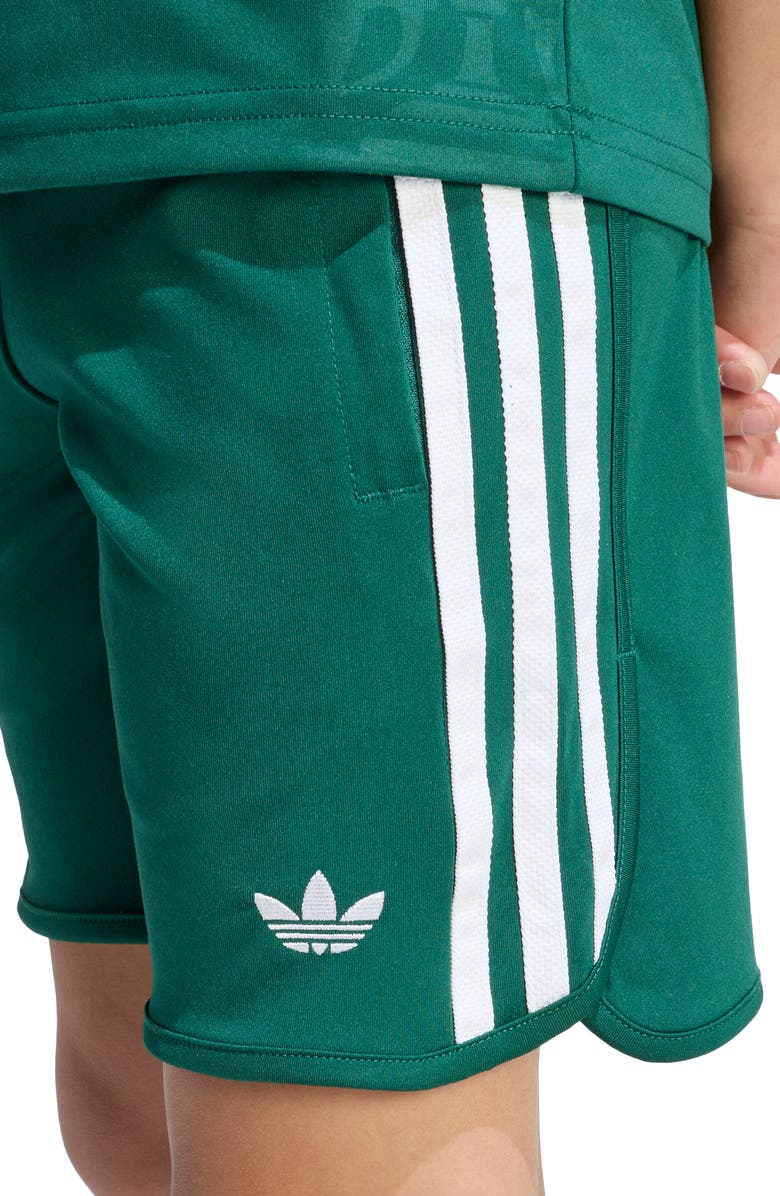 adidas Originals x Disney Kids' Goofy Jersey & Shorts Set, Alternate, color, Collegiate Green/ White