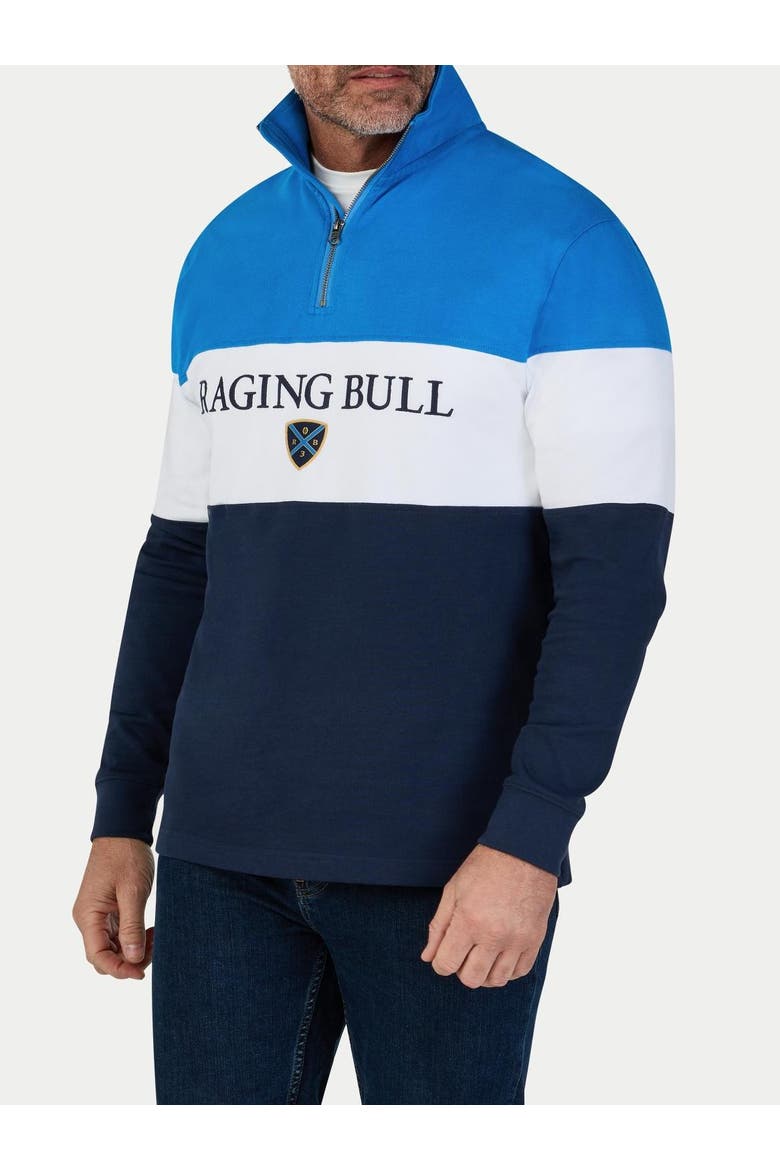 Cut & Sew Quarter Zip Sweatshirt, Alternate, color, Electric Blue