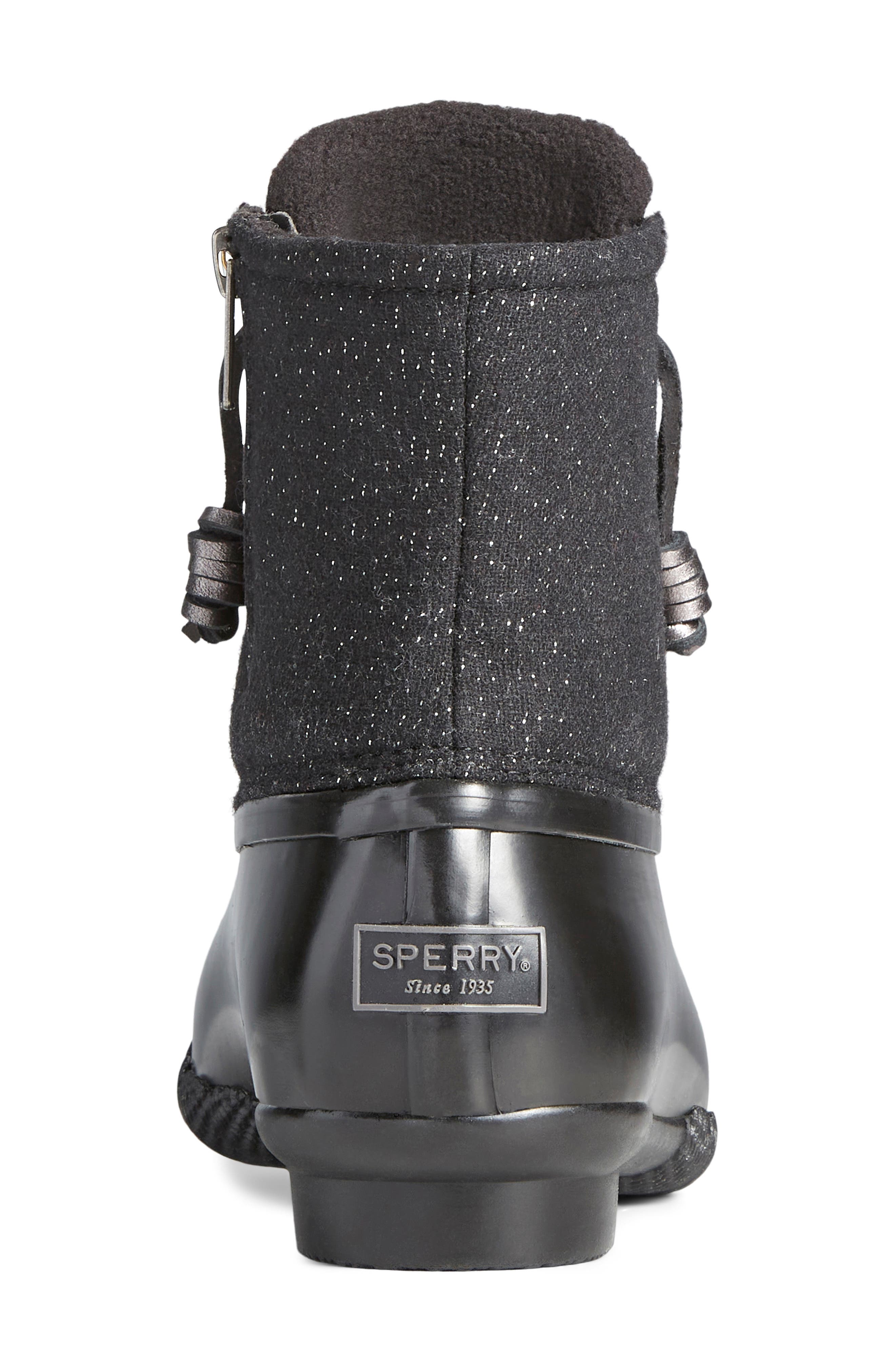 SPERRY TOP-SIDER<sup>®</sup> Sperry Saltwater Sparkle Water Resistant Duck Boot, Alternate, color, 