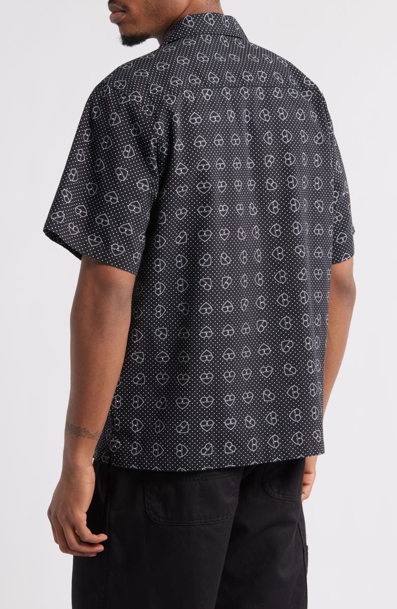 Carhartt Work In Progress Furoshiki Camp Shirt, Alternate, color, Furoshiki Print Black
