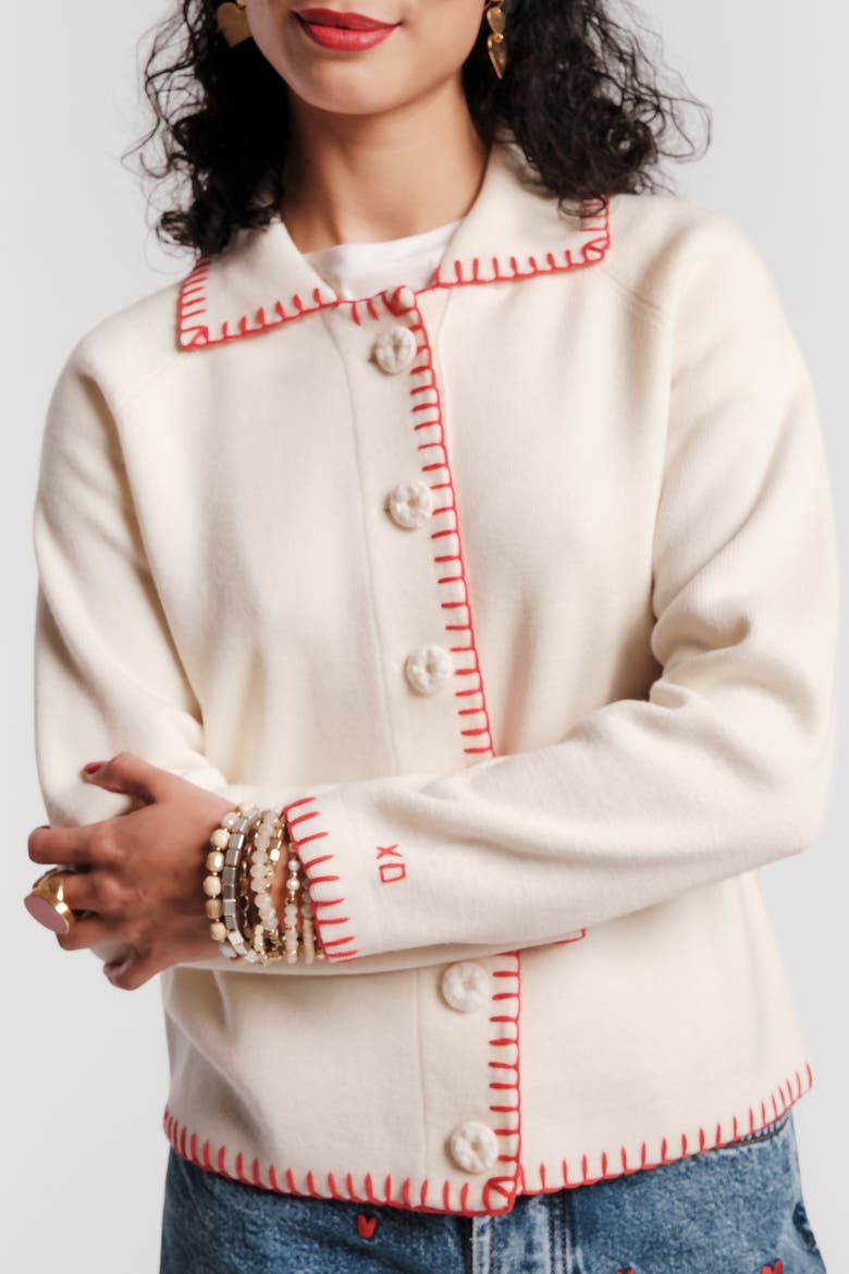 Babs Cardigan, Alternate, color, Natural/Orange