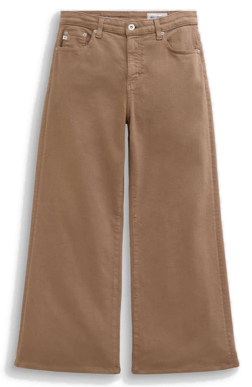 Ag Saige Mid Rise Ankle Wide Leg Jeans In Brown
