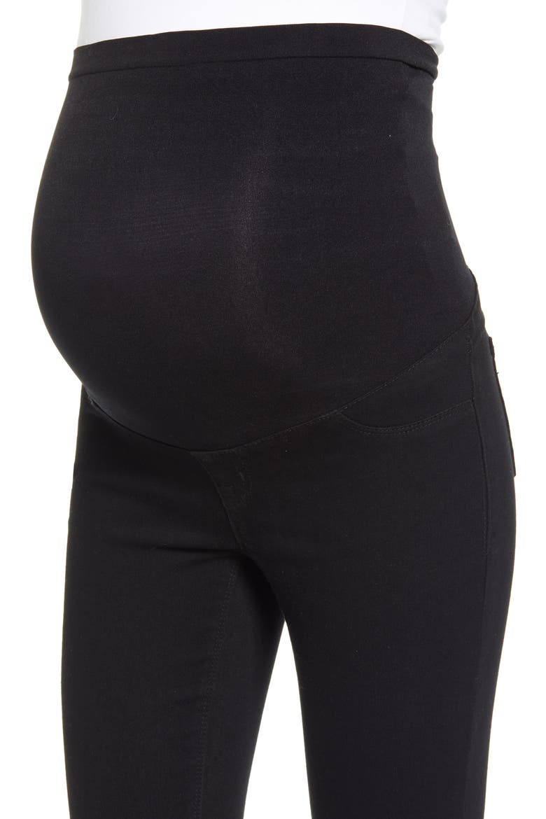 Re:Denim Ankle Skinny Maternity Jeans, Alternate, color, BLACK