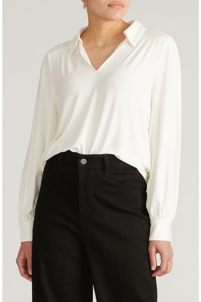 Moore Liquid Jersey Popover Top, Main, color, WHITE