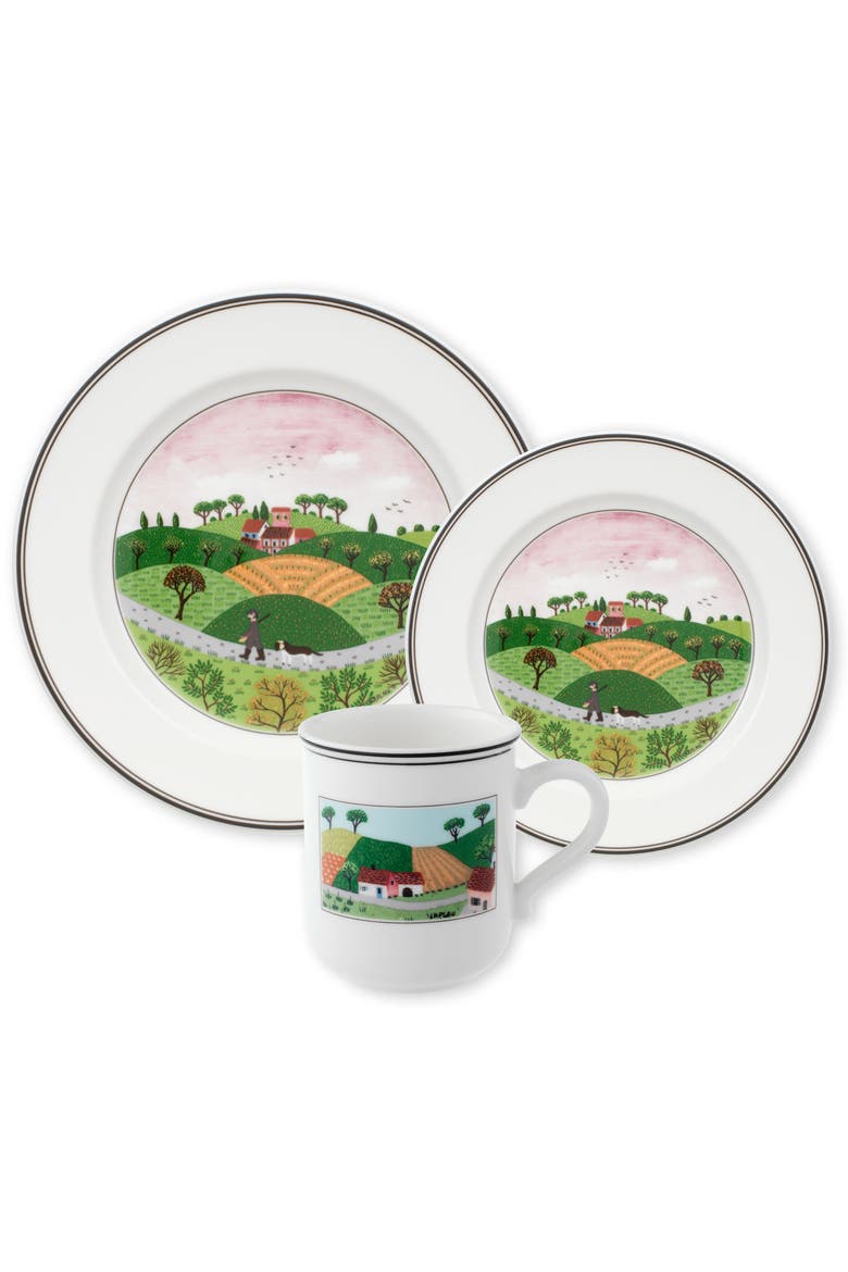 Design Naif 18 Piece Dinnerware Set for 6, Alternate, color, Multi
