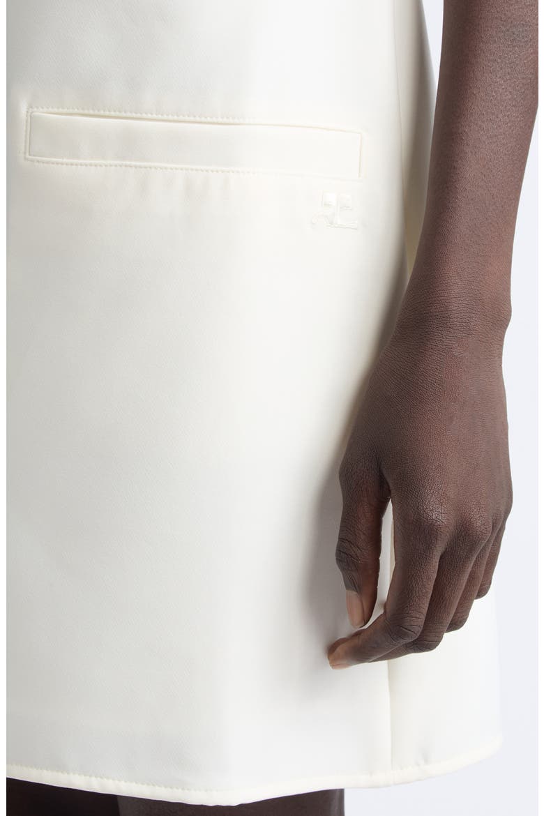 Twist A-Line Minidress, Alternate, color, HERITAGE WHITE