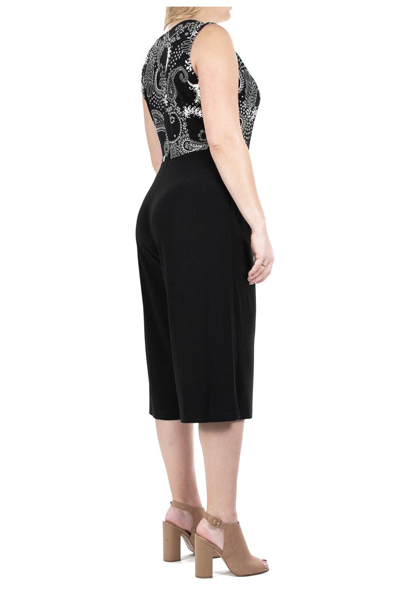 Nina Leonard Sleeveless Tie Cropped Jumpsuit, Alternate, color, 