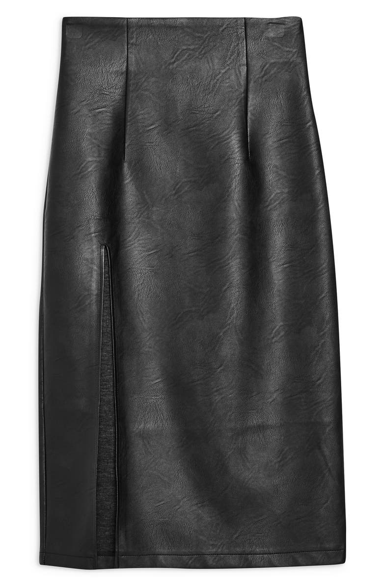 Topshop Faux Leather Pencil Skirt, Alternate, color, 