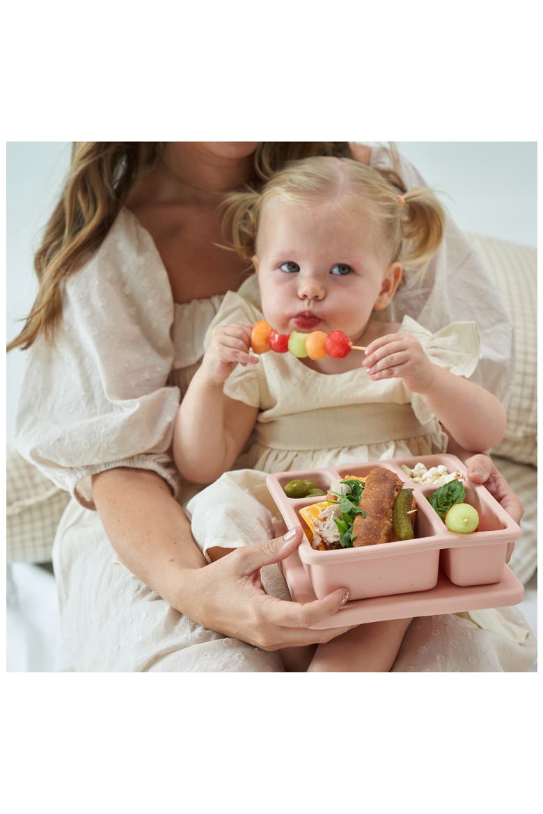 Silicone Bento Box, Alternate, color, RIPE PEACH