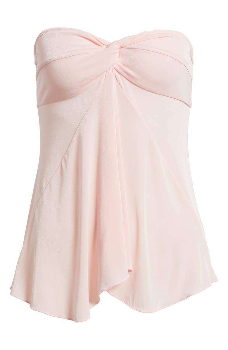 Free People Call Me Later Split Front Strapless Top, Alternate, color, Pink