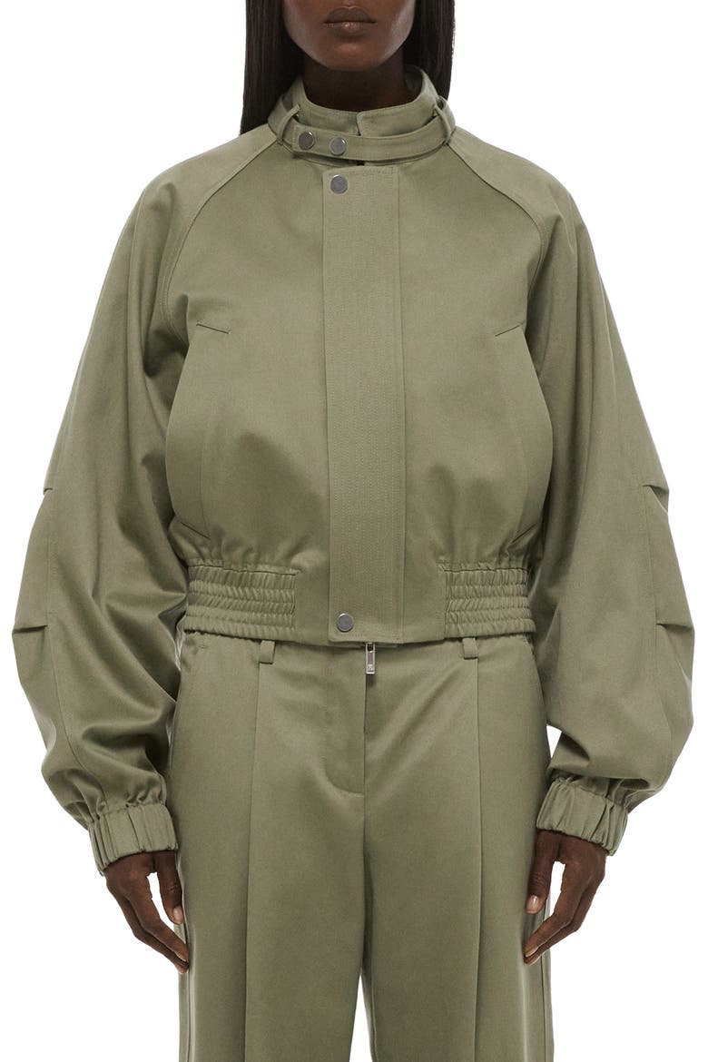 Cotton Twill Bomber Jacket, Main, color, VETIVER