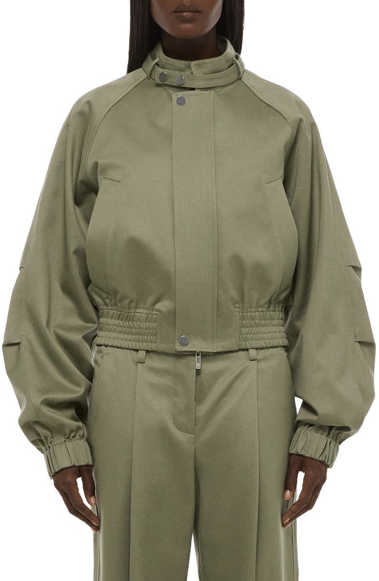 Helmut Lang Cotton Twill Bomber Jacket, Main, color, Vetiver