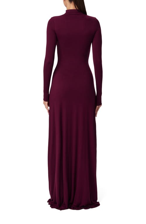 Naked Wardrobe Funnel Neck Long Sleeve Dress In Purple