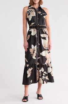 Crosshatch Floral Sleeveless Maxi Dress