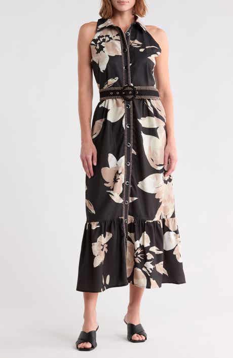 Crosshatch Floral Sleeveless Maxi Dress