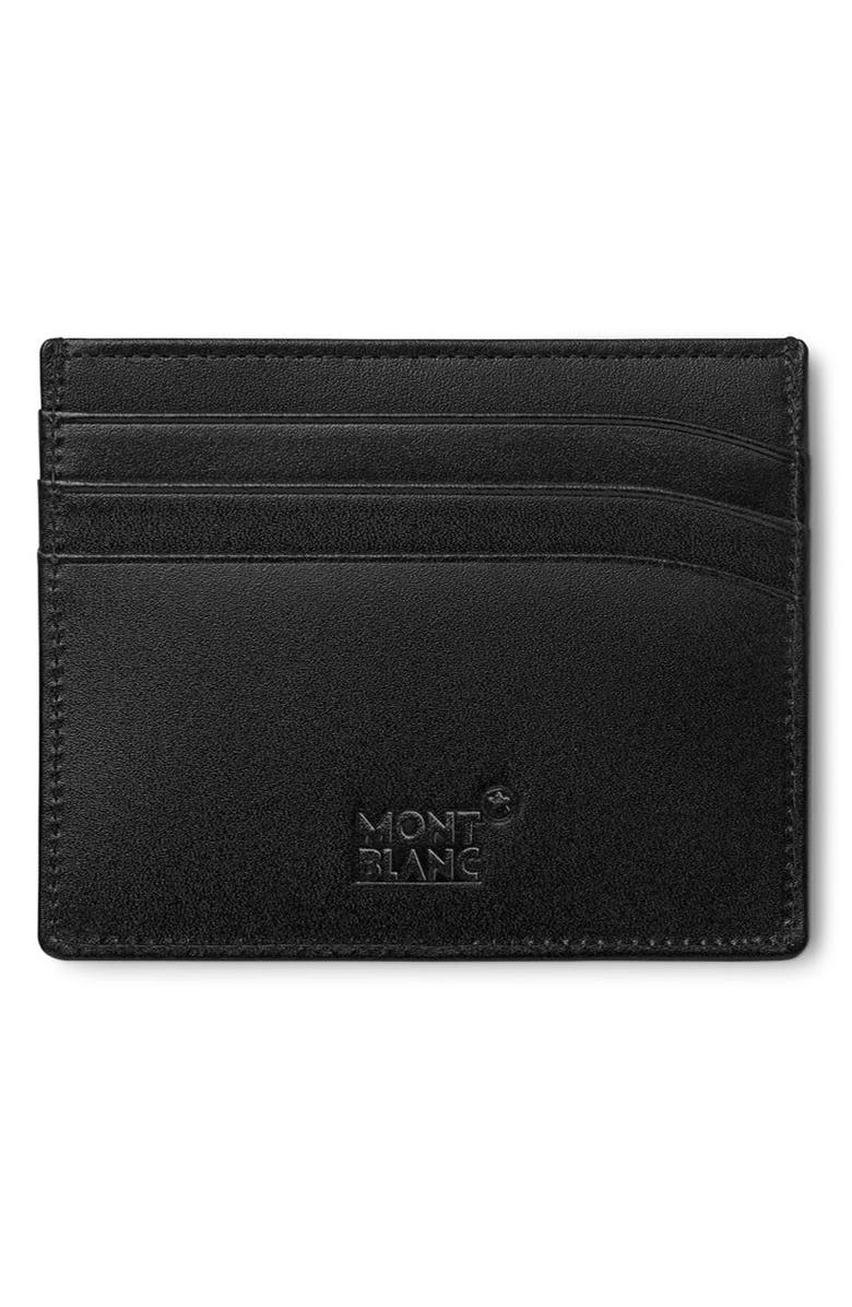Montblanc Meisterstück Leather Card Case, Alternate, color,