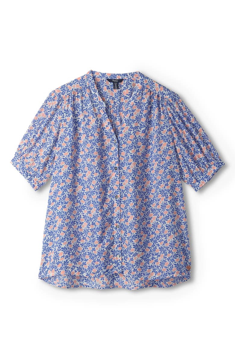 Hatley Ivy Mini Vines Button-Up Shirt, Alternate, color, Blue