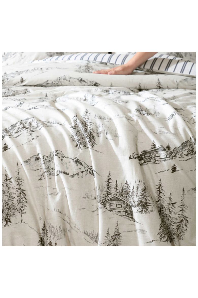 Rocky Mountain Cabin Reverisble Comforter Set, Alternate, color, LIGHT GREY/ BEIGE