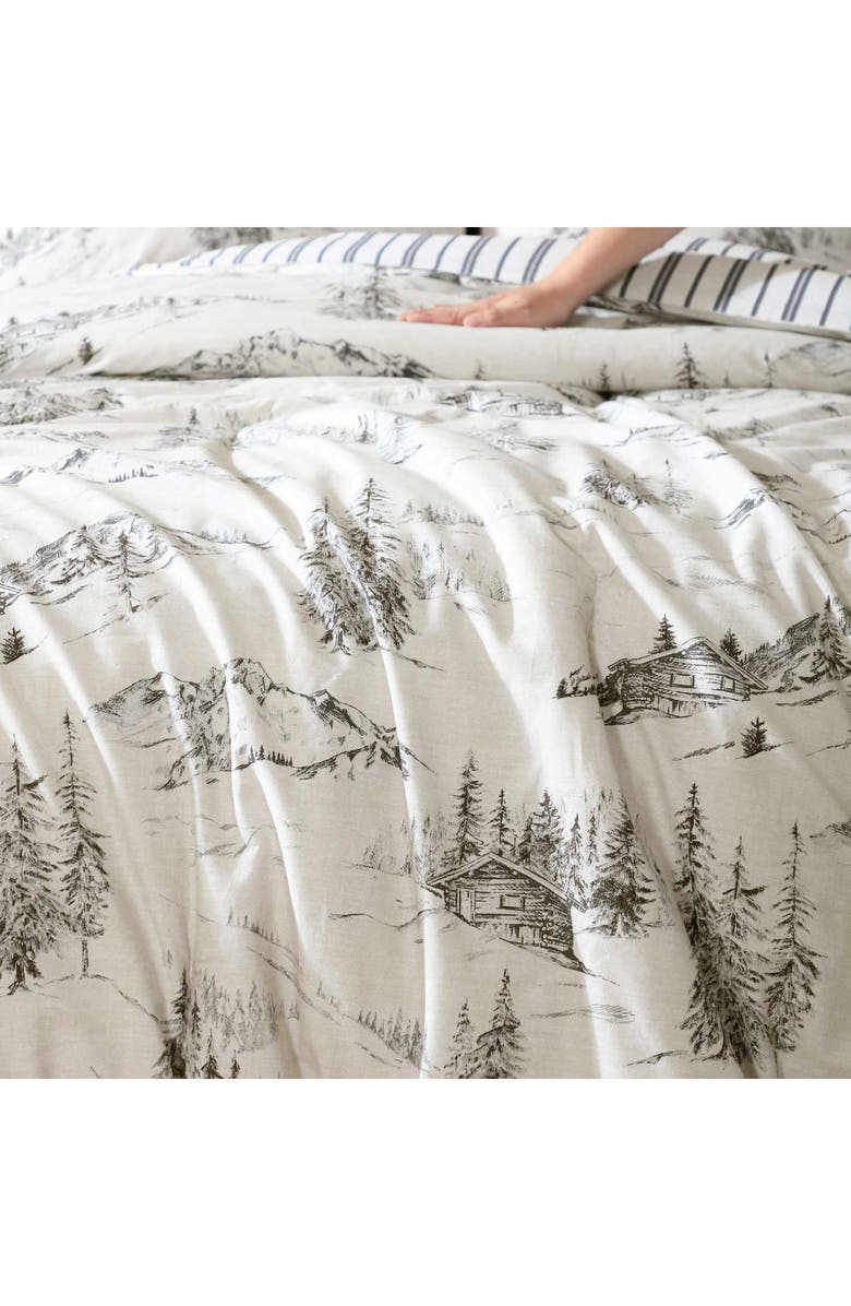 Eddie Bauer Rocky Mountain Cabin Reverisble Comforter Set, Alternate, color, Light Grey/ Beige