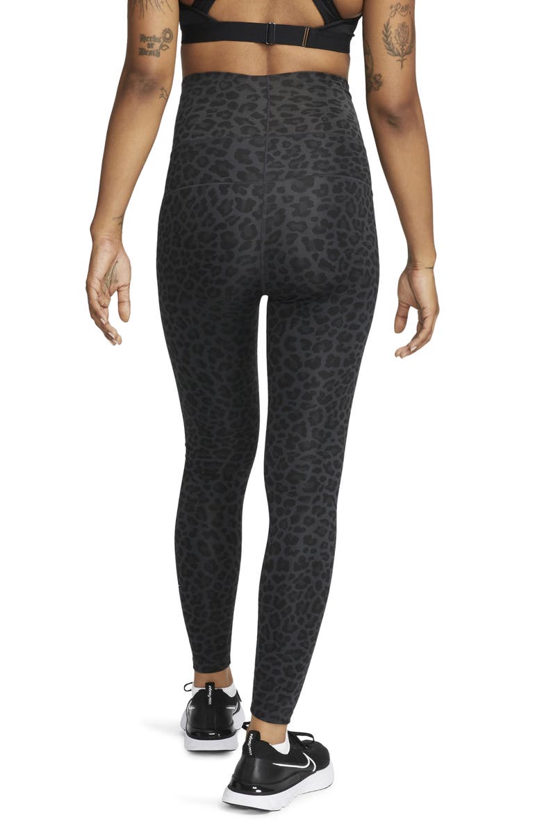 Nike High Waisted Leopard Print Maternity Leggings, Alternate, color,