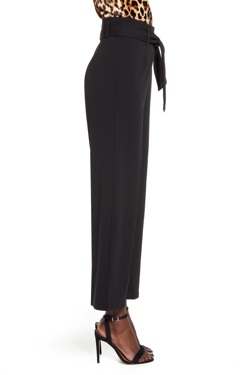 Leith High Waist Belted Pants, Alternate, color, 