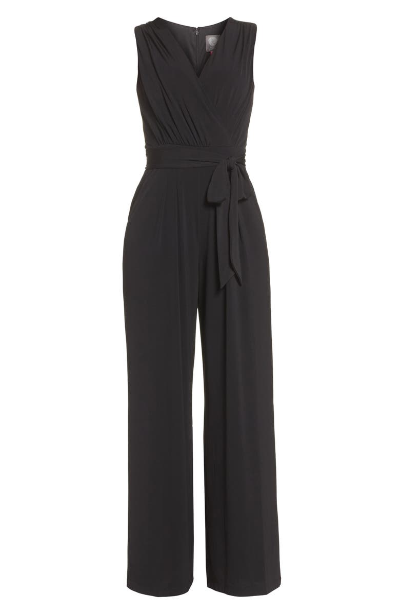 Vince Camuto Faux Wrap Jersey Jumpsuit, Alternate, color, 