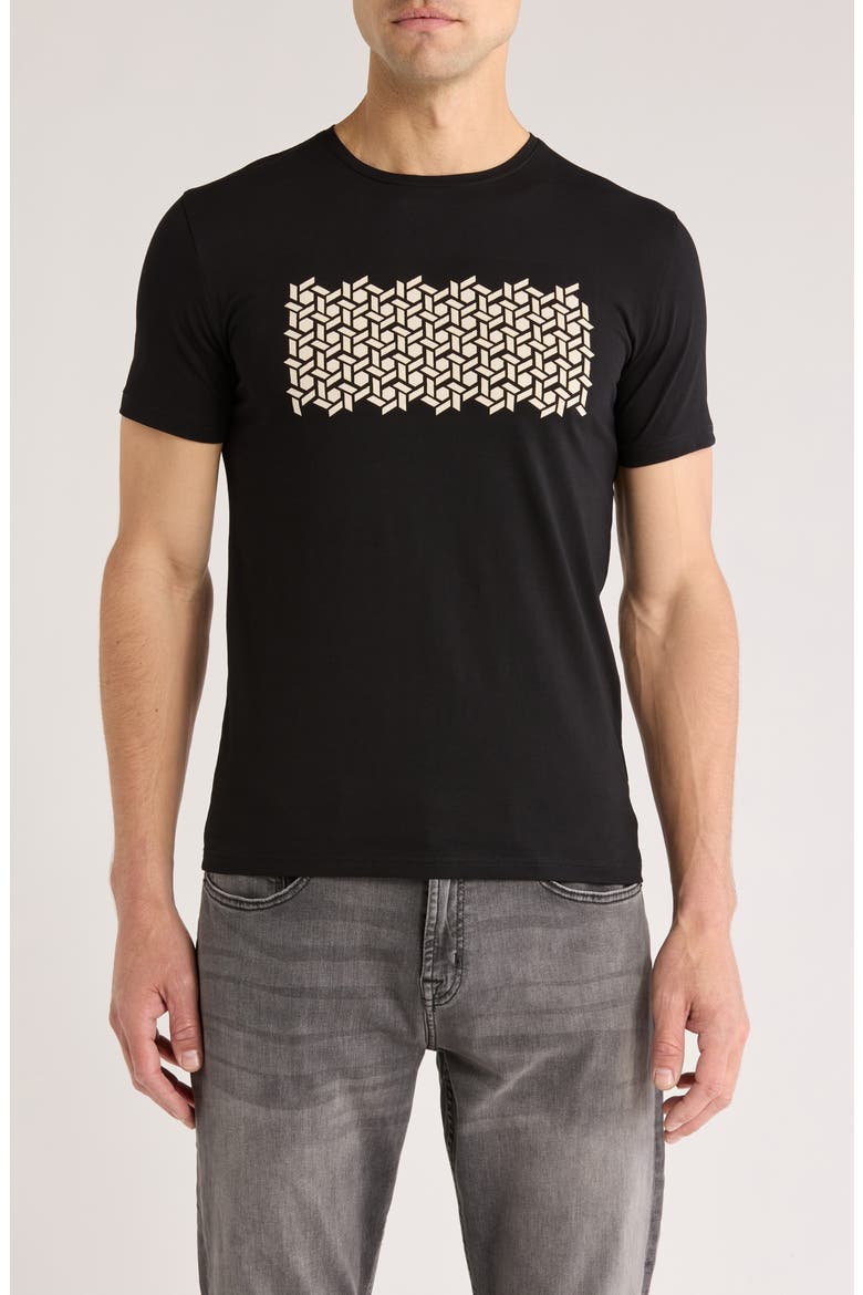 Abstract Graphic T-Shirt, Main, color, BLACK